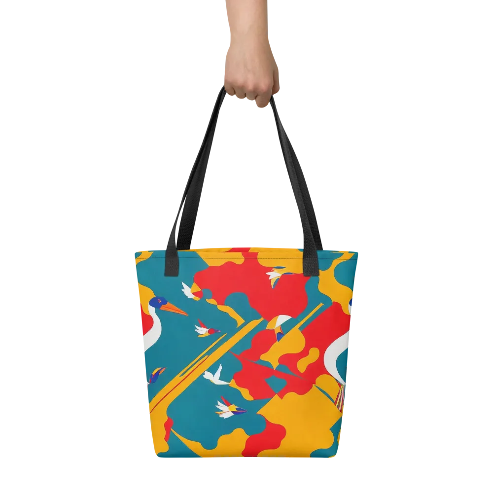 Harlequin Aviary on Tote Bag — Front