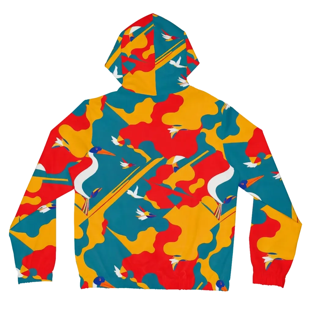 Harlequin Aviary on Women's Full-Zip Hoodie — Back