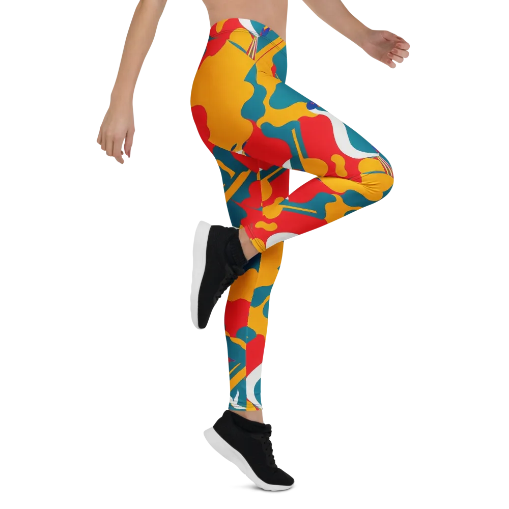Harlequin Aviary on Leggings — Right