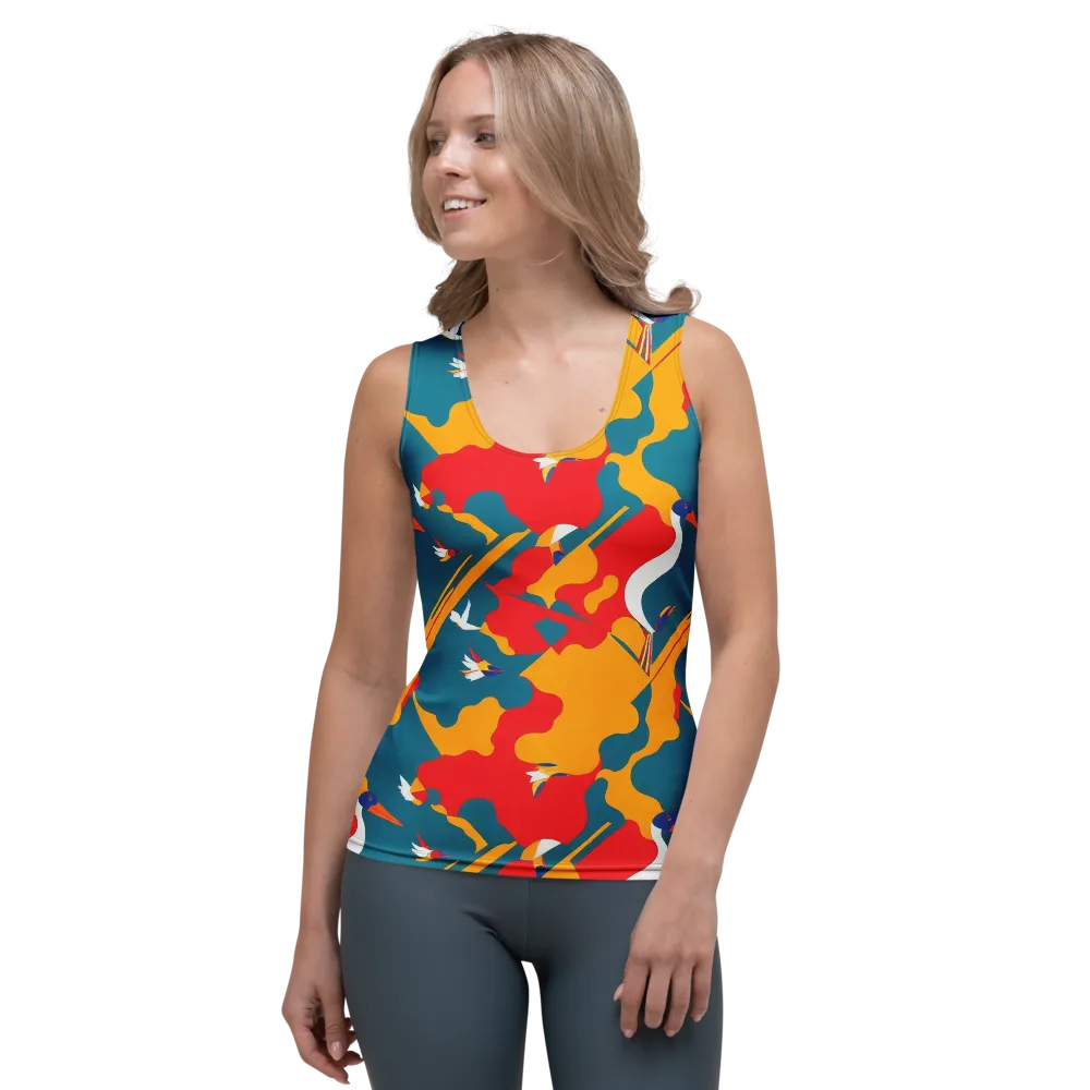 Harlequin Aviary on Women's Tank Top — Front