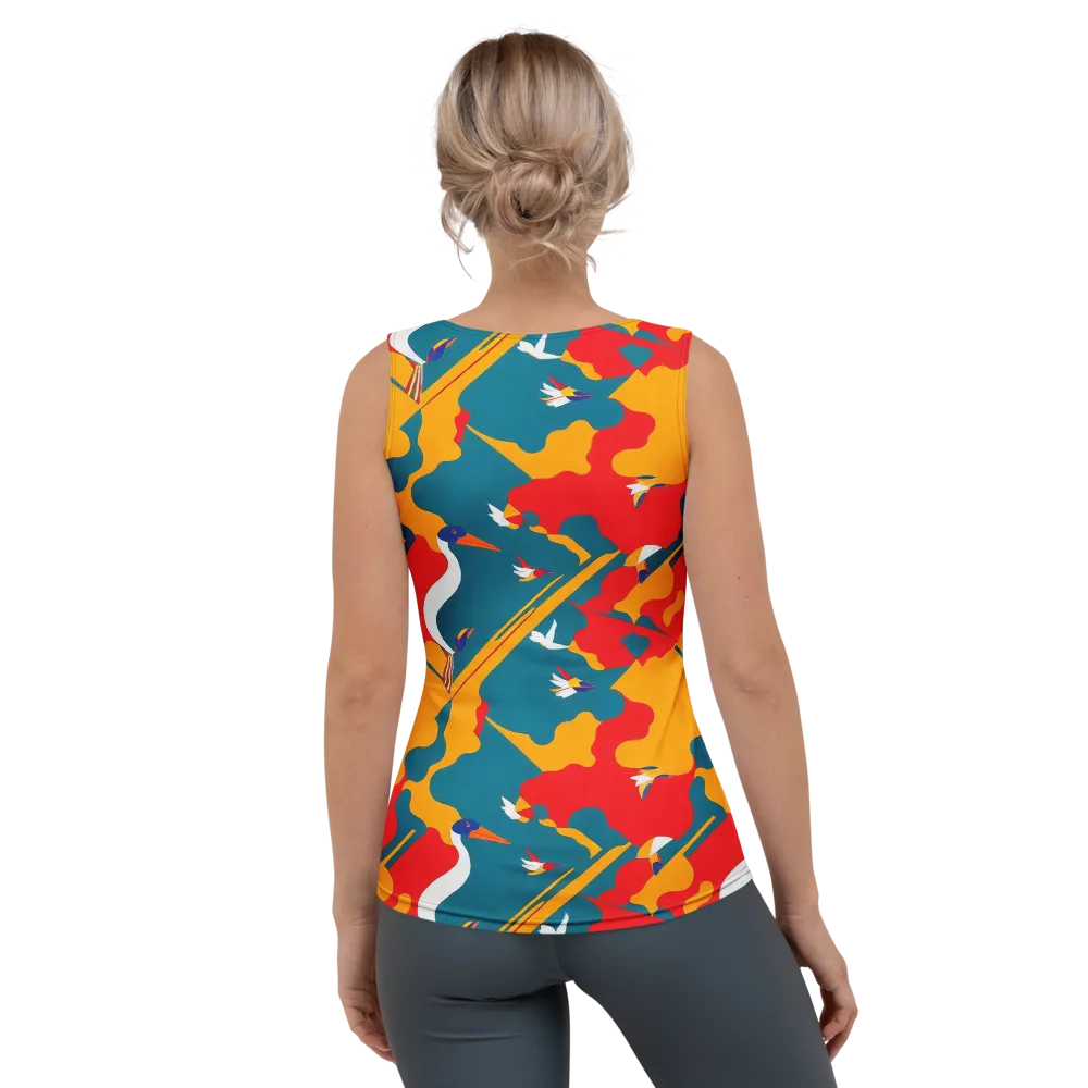 Harlequin Aviary on Women's Tank Top — Back