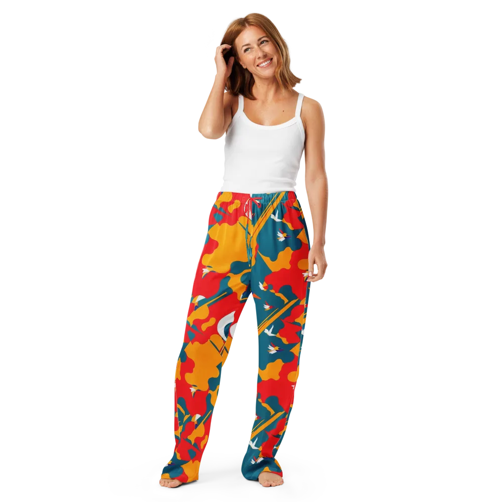 Harlequin Aviary on Women's Pajama Pants — Front