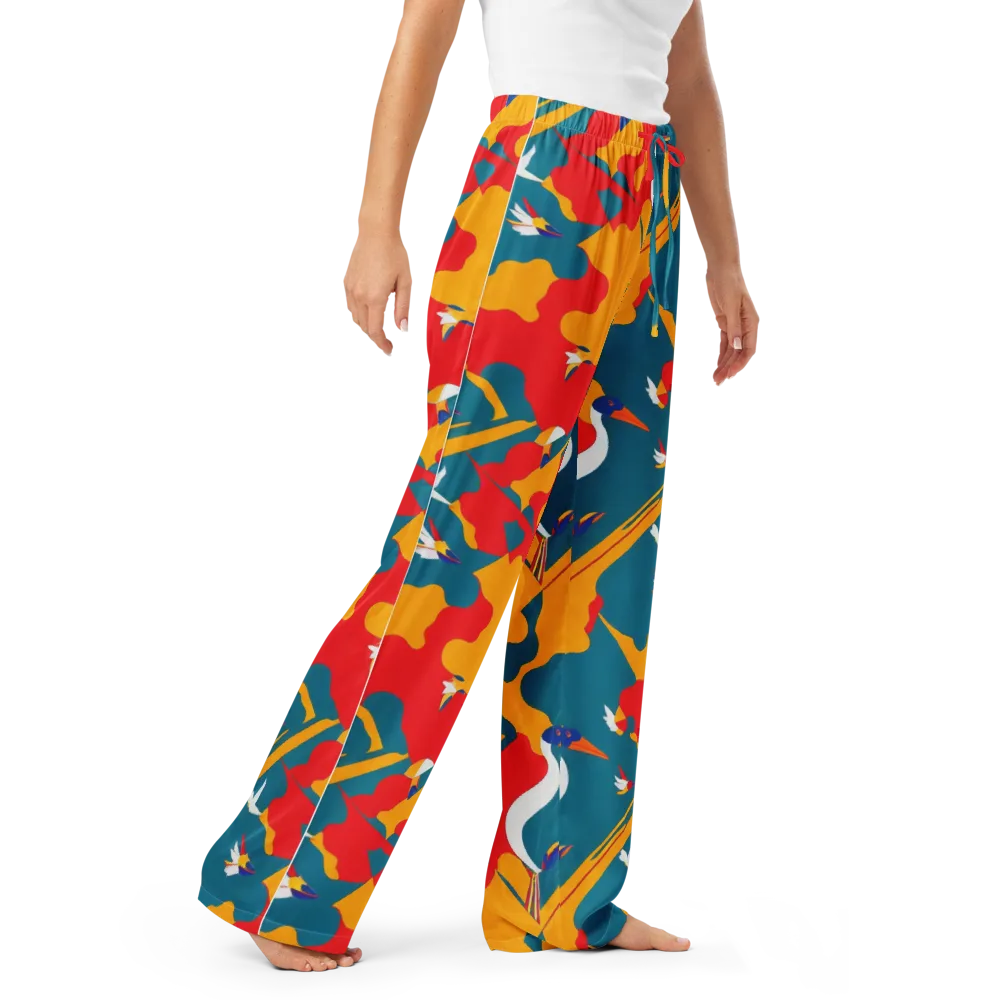 Harlequin Aviary on Women's Pajama Pants — Right Front