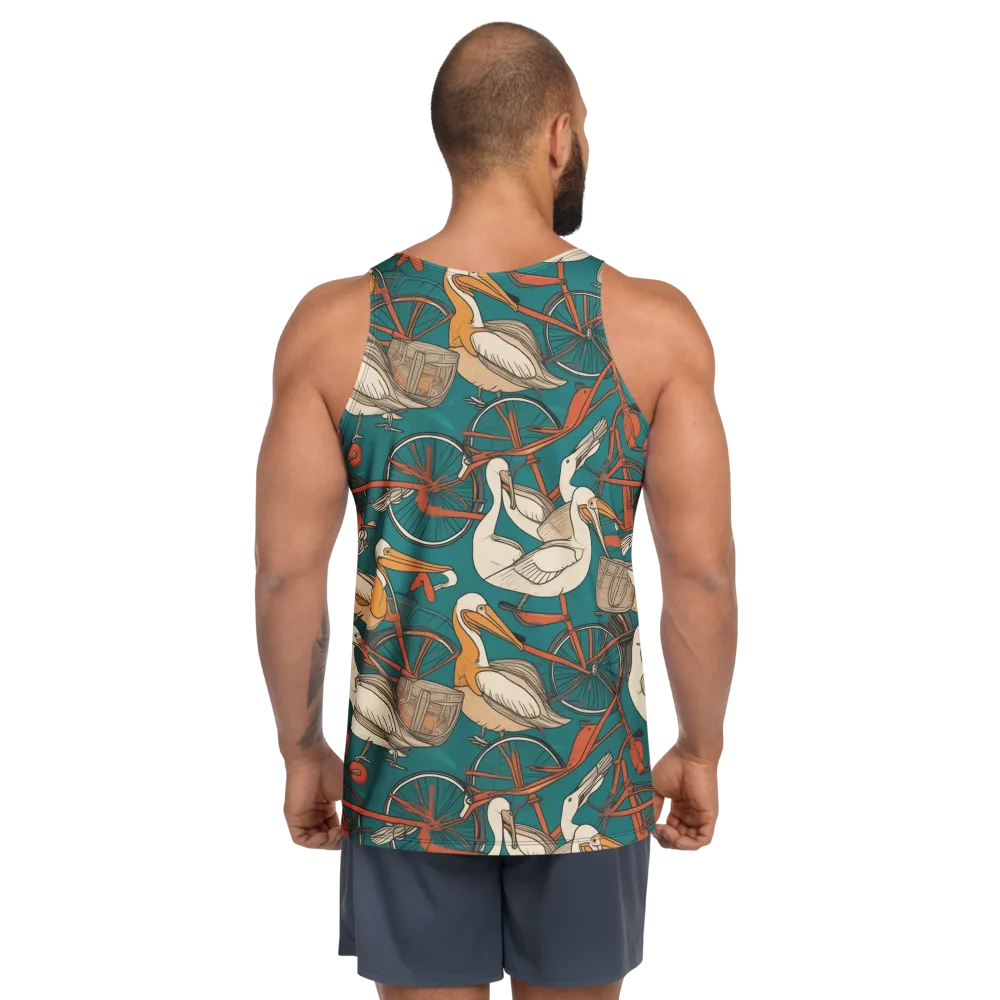 Teal Migration on Men's Tank Top — Back