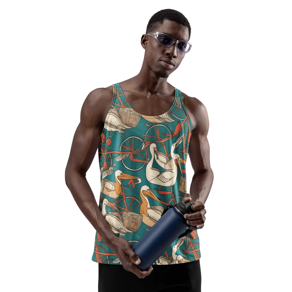 Teal Migration on Men's Tank Top — Front