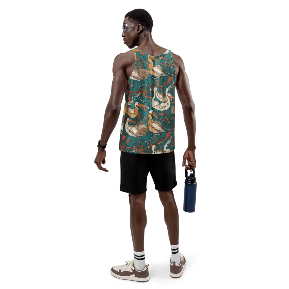 Teal Migration on Men's Tank Top — Back