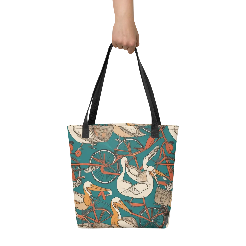 Teal Migration on Tote Bag — Front