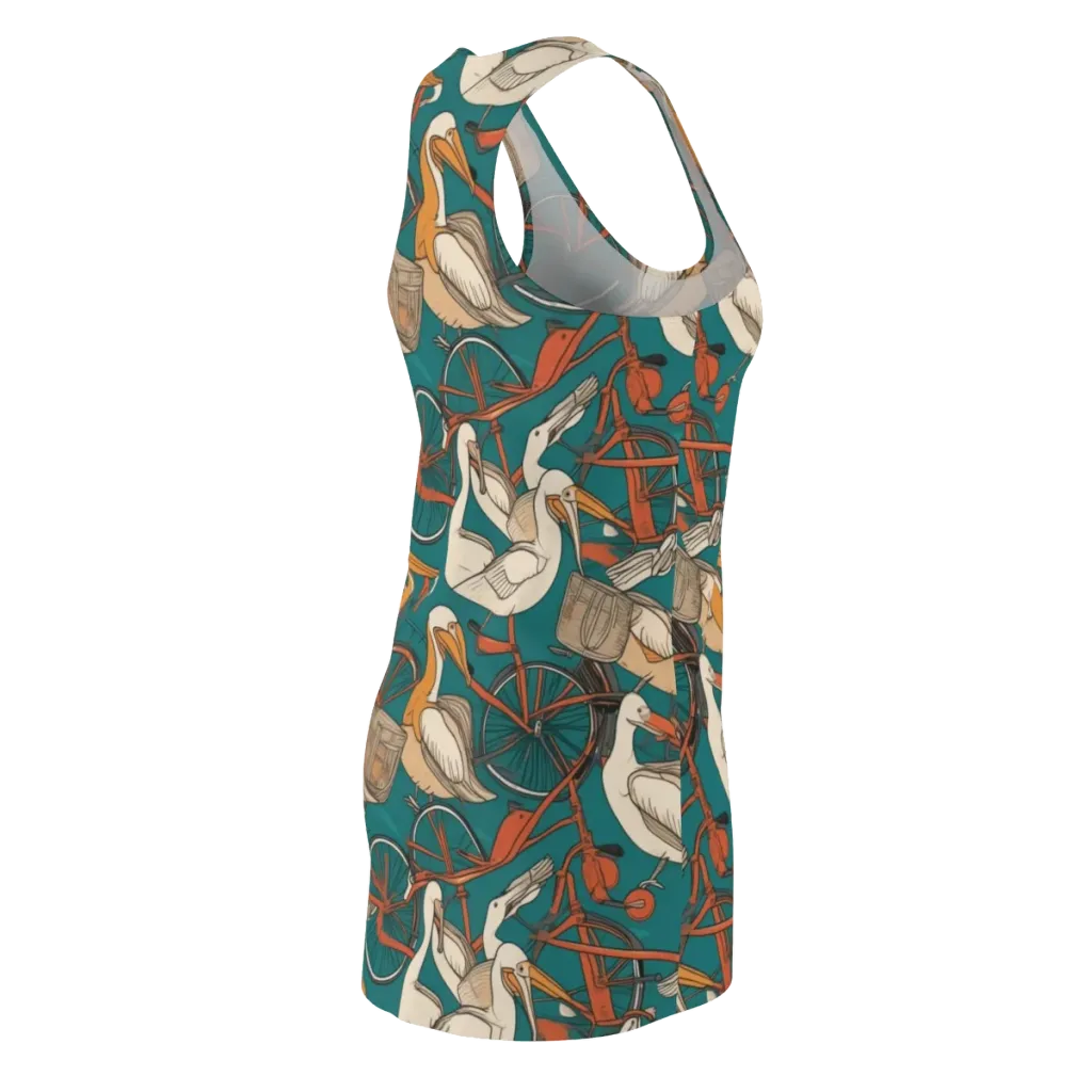 Teal Migration on Racerback Dress — Back Side