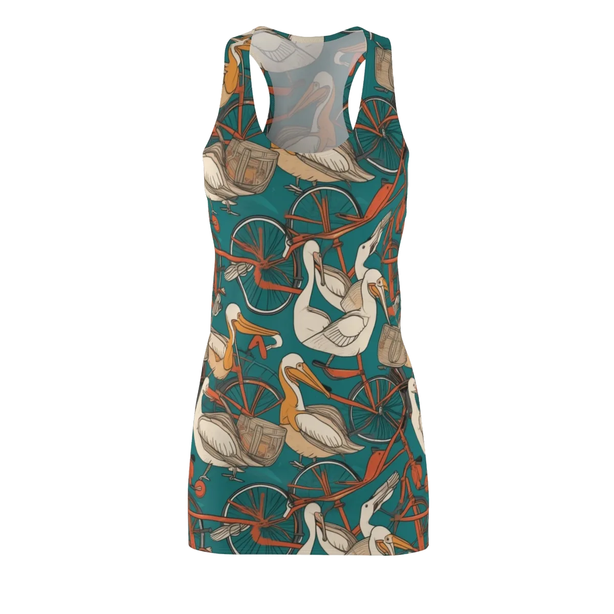 Teal Migration on Racerback Dress — Front