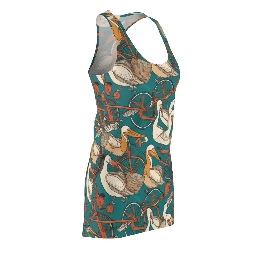 Teal Migration on Racerback Dress — Front Side