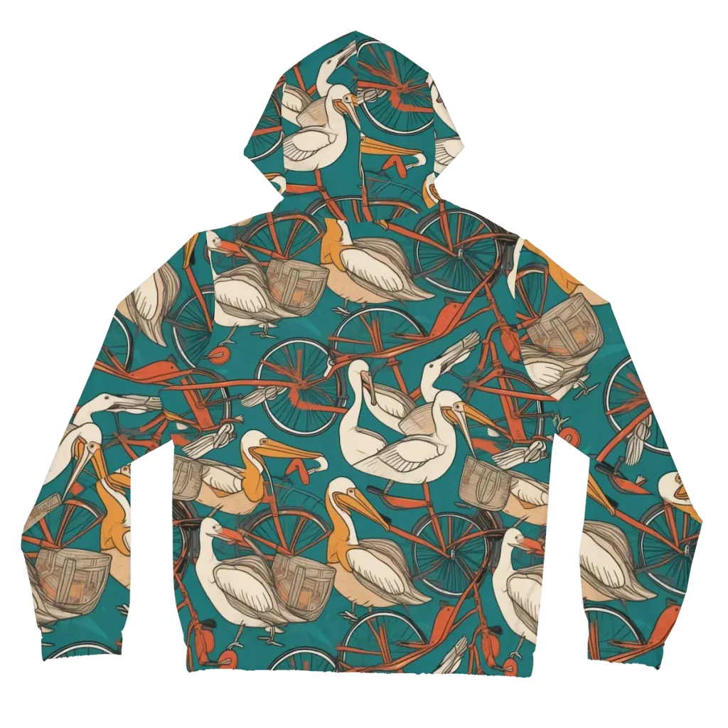 Teal Migration on Women's Full-Zip Hoodie — Back