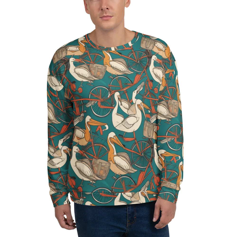 Teal Migration on Sweatshirt — Front