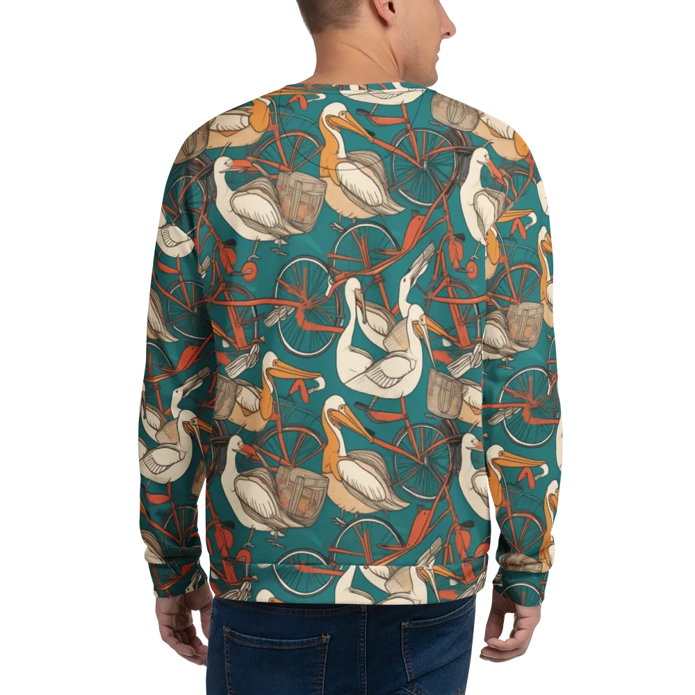 Teal Migration on Sweatshirt — Back