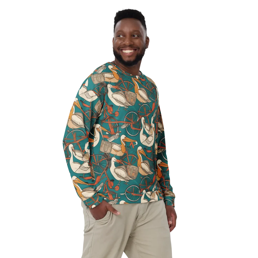 Teal Migration on Sweatshirt — Front