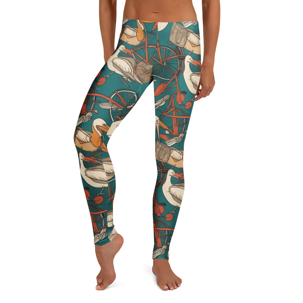 Teal Migration on Leggings — Front