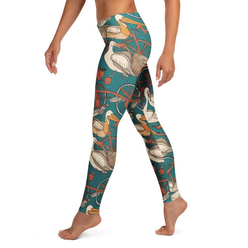 Teal Migration on Leggings — Left