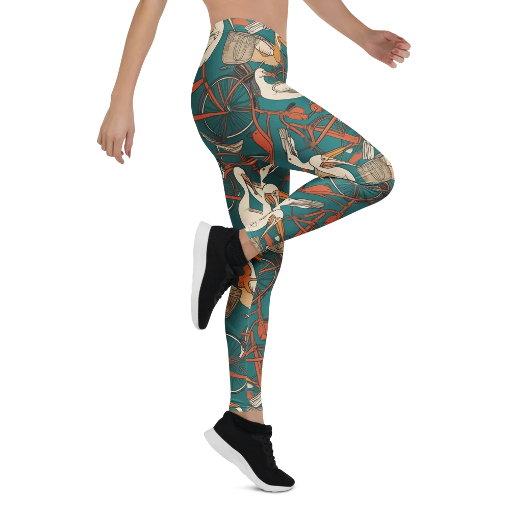 Teal Migration on Leggings — Right