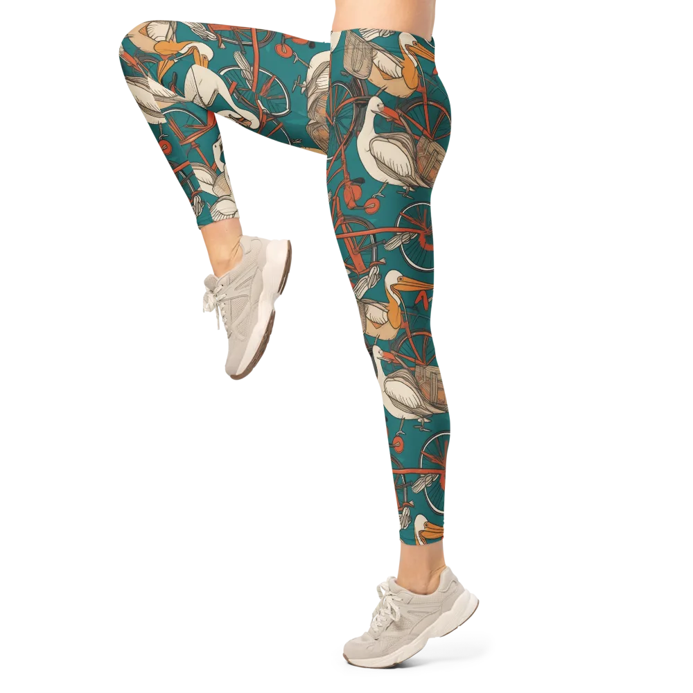 Teal Migration on Leggings — Left