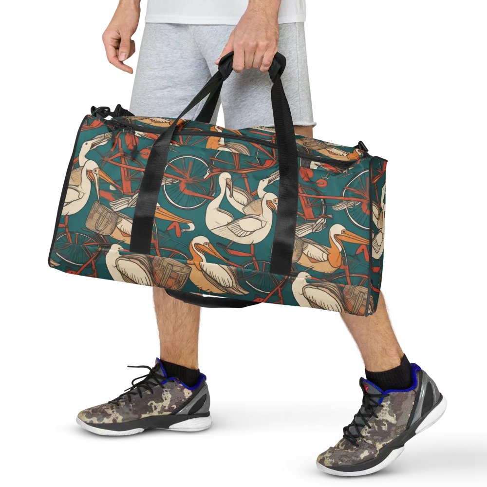 Teal Migration on Duffle Bag — Front