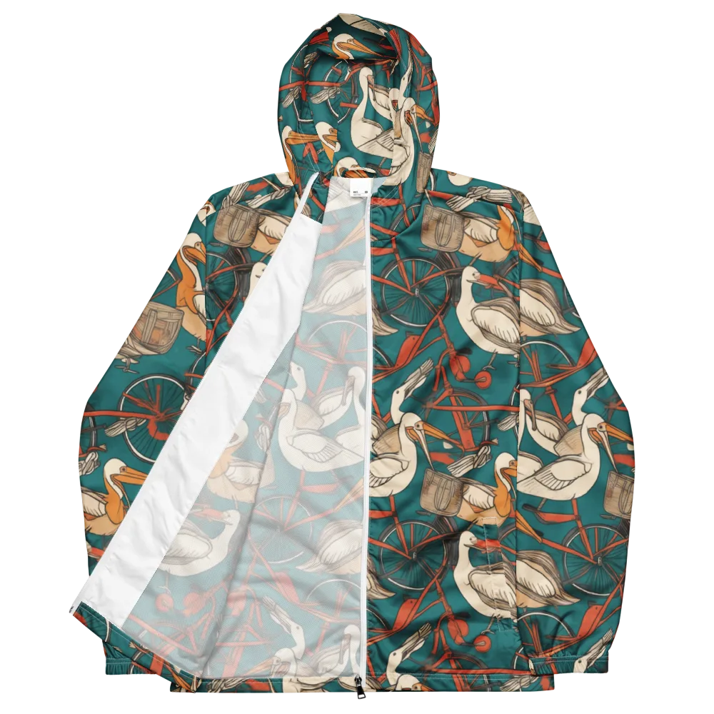 Teal Migration on Men's Windbreaker — Front