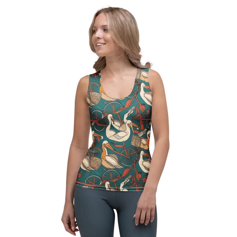 Teal Migration on Women's Tank Top — Front