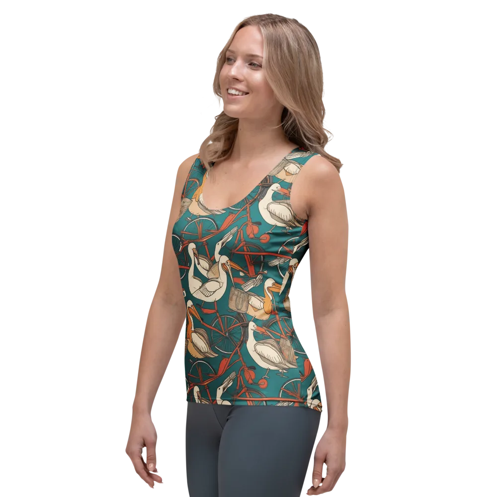 Teal Migration on Women's Tank Top — Left Front