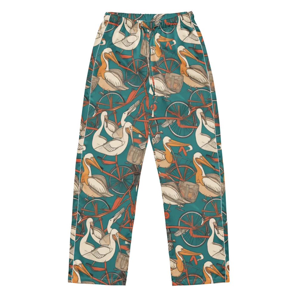 Teal Migration on Women's Pajama Pants — Front
