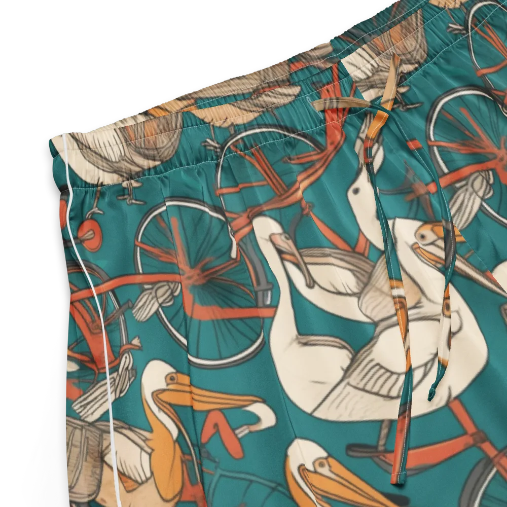 Teal Migration on Women's Pajama Shorts — Product details