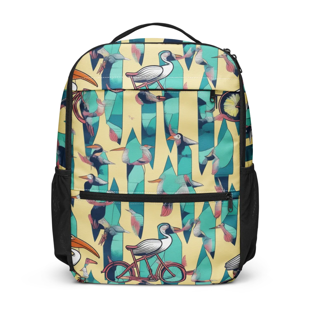Teal Wings on Utility Backpack — Front