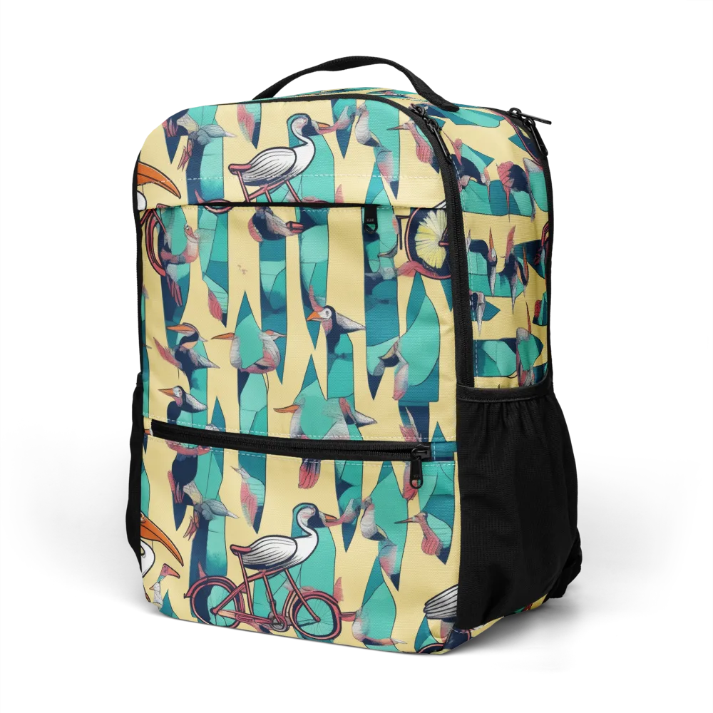 Teal Wings on Utility Backpack — Left Front
