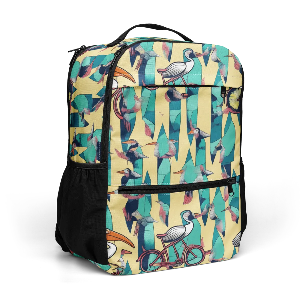 Teal Wings on Utility Backpack — Right Front