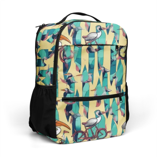 Teal Wings on a Utility Backpack