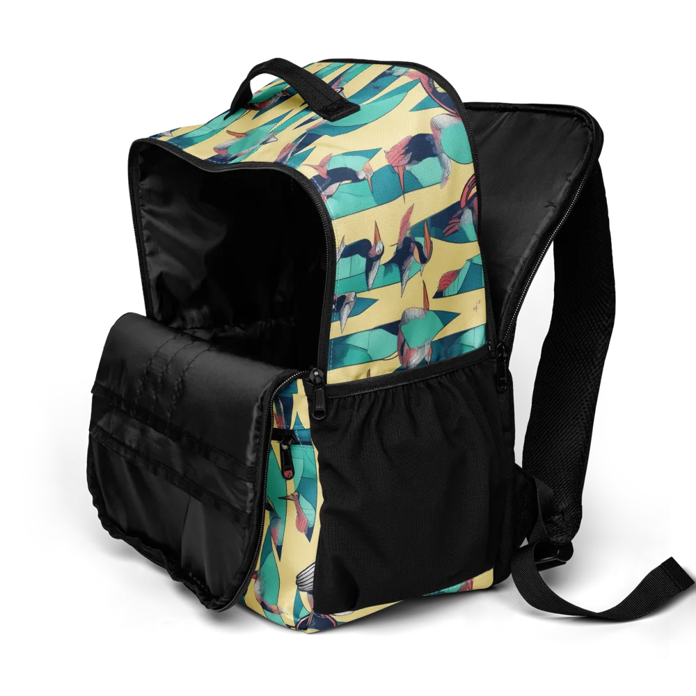 Teal Wings on Utility Backpack — Product details 2
