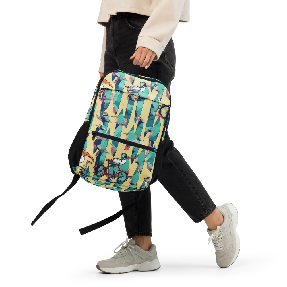 Teal Wings on Utility Backpack — Front