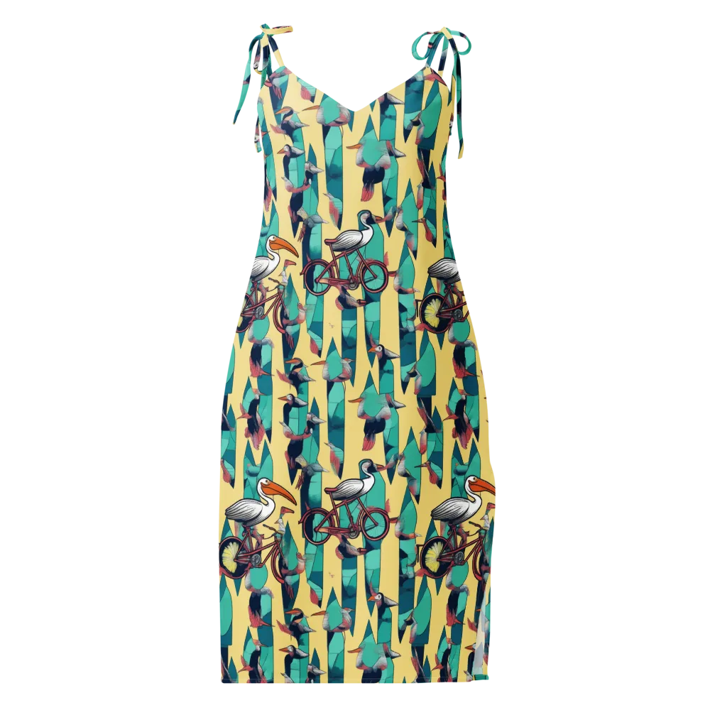 Teal Wings on Slip Dress — Front