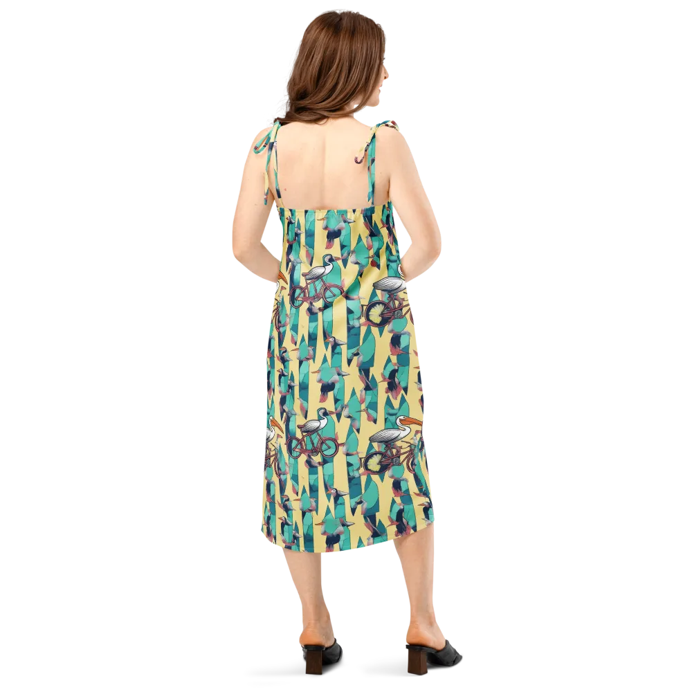Teal Wings on Slip Dress — Back