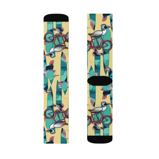 Teal Wings on a Socks