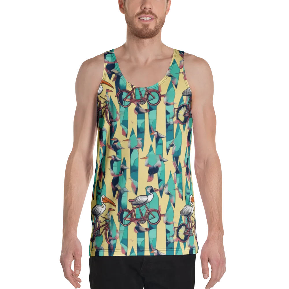 Teal Wings on Men's Tank Top — Front