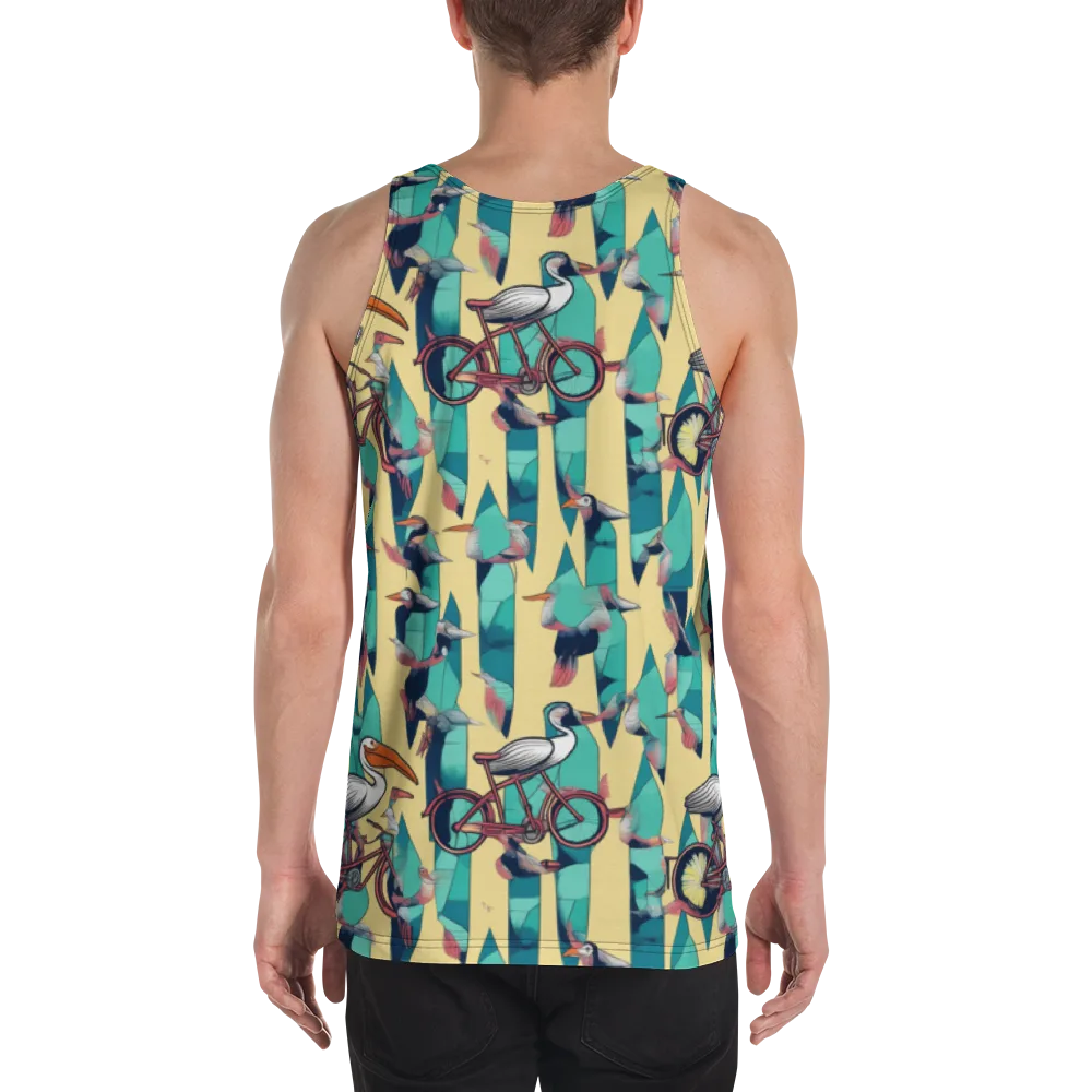 Teal Wings on Men's Tank Top — Back