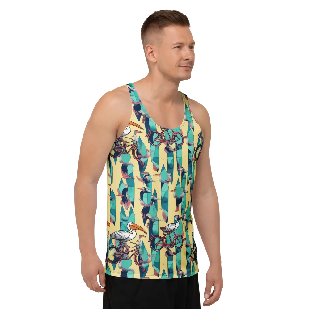 Teal Wings on Men's Tank Top — Right Front
