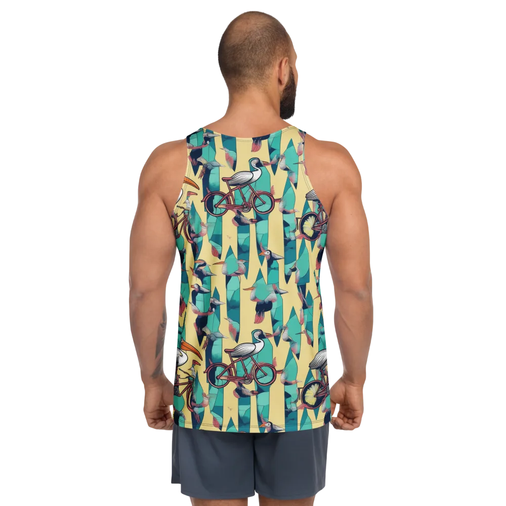 Teal Wings on Men's Tank Top — Back