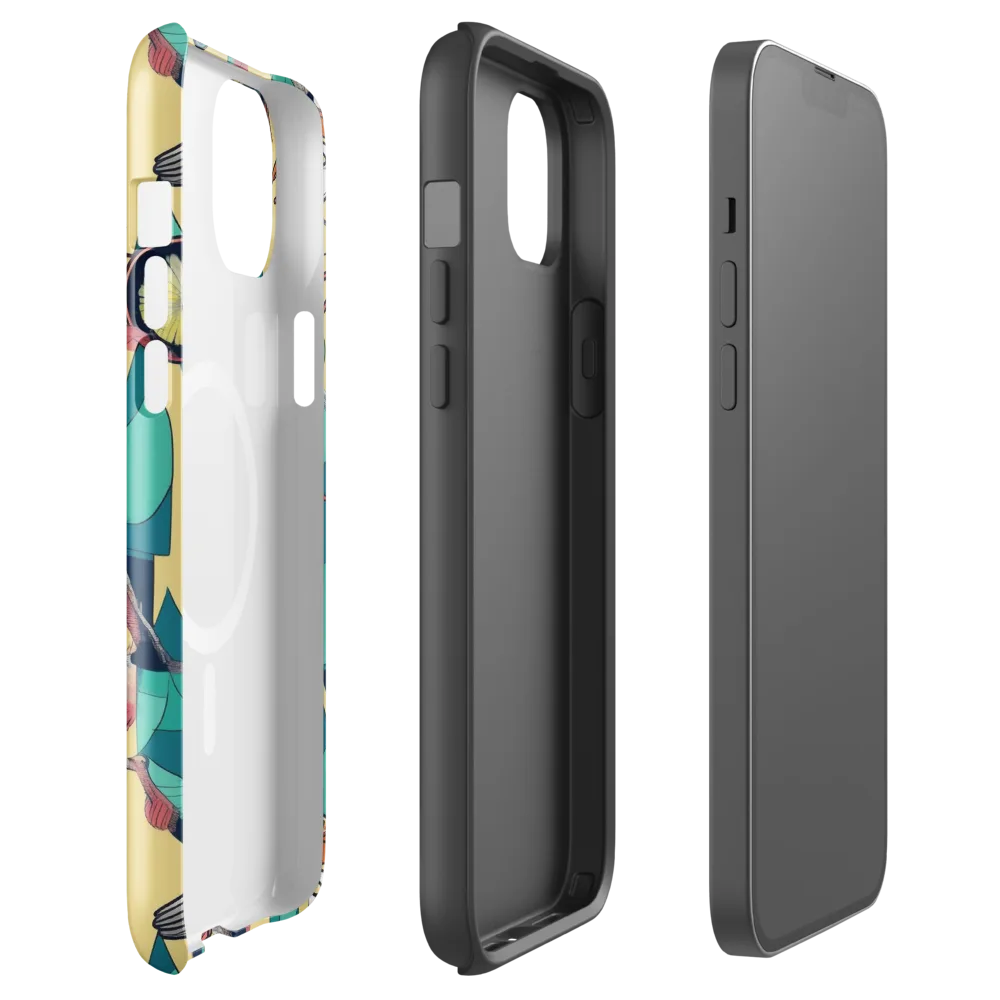 Teal Wings on MagSafe Tough Case for iPhone® — Front