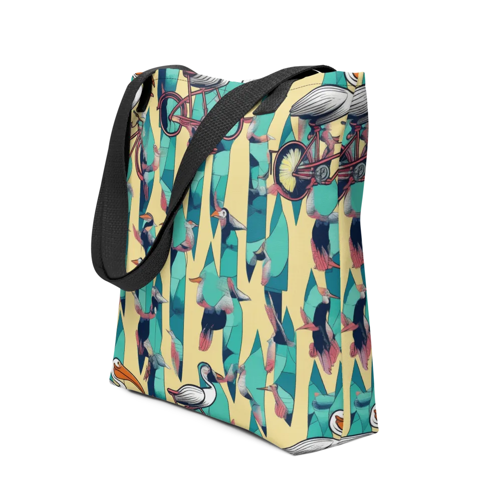 Teal Wings on Tote Bag — Front