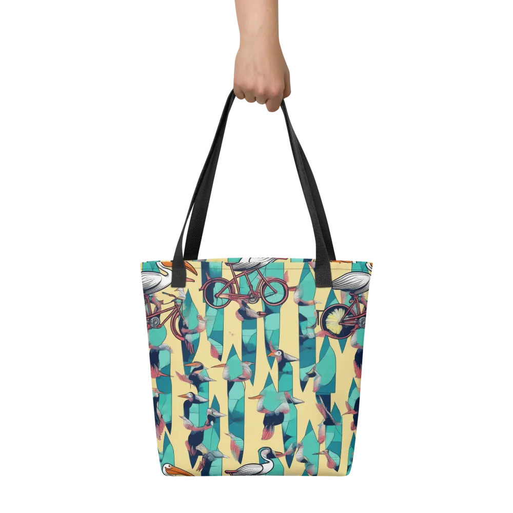 Teal Wings on Tote Bag — Front