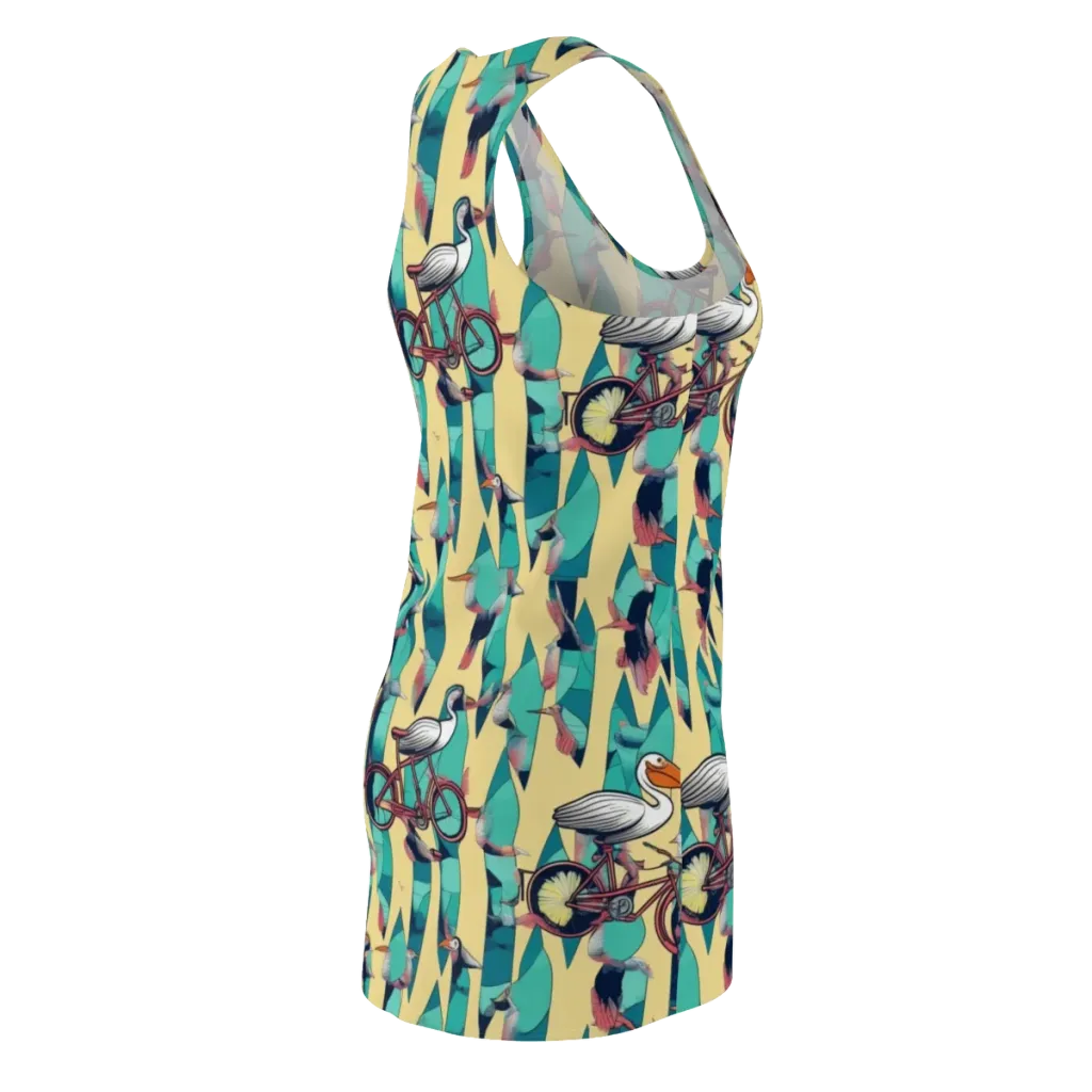 Teal Wings on Racerback Dress — Back Side
