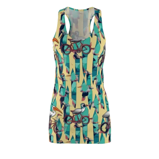 Teal Wings on a Racerback Dress