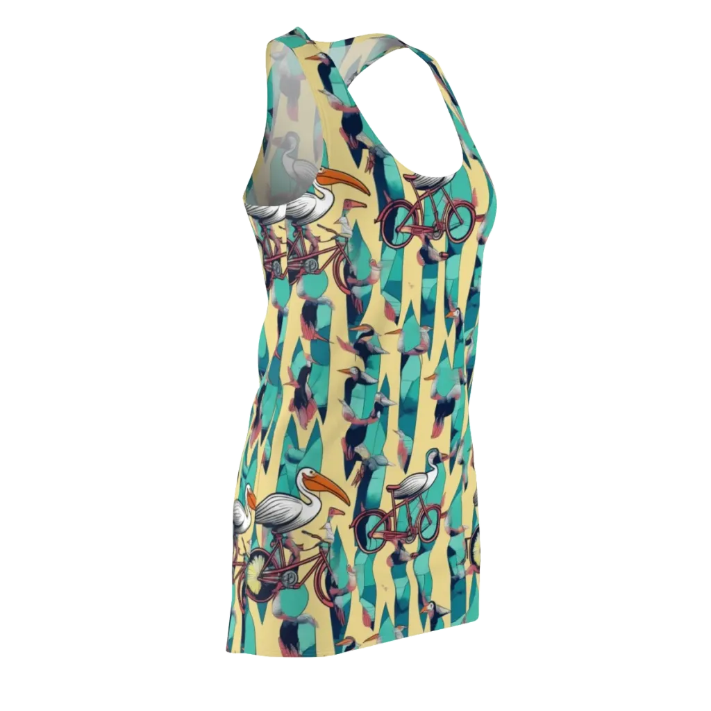 Teal Wings on Racerback Dress — Front Side