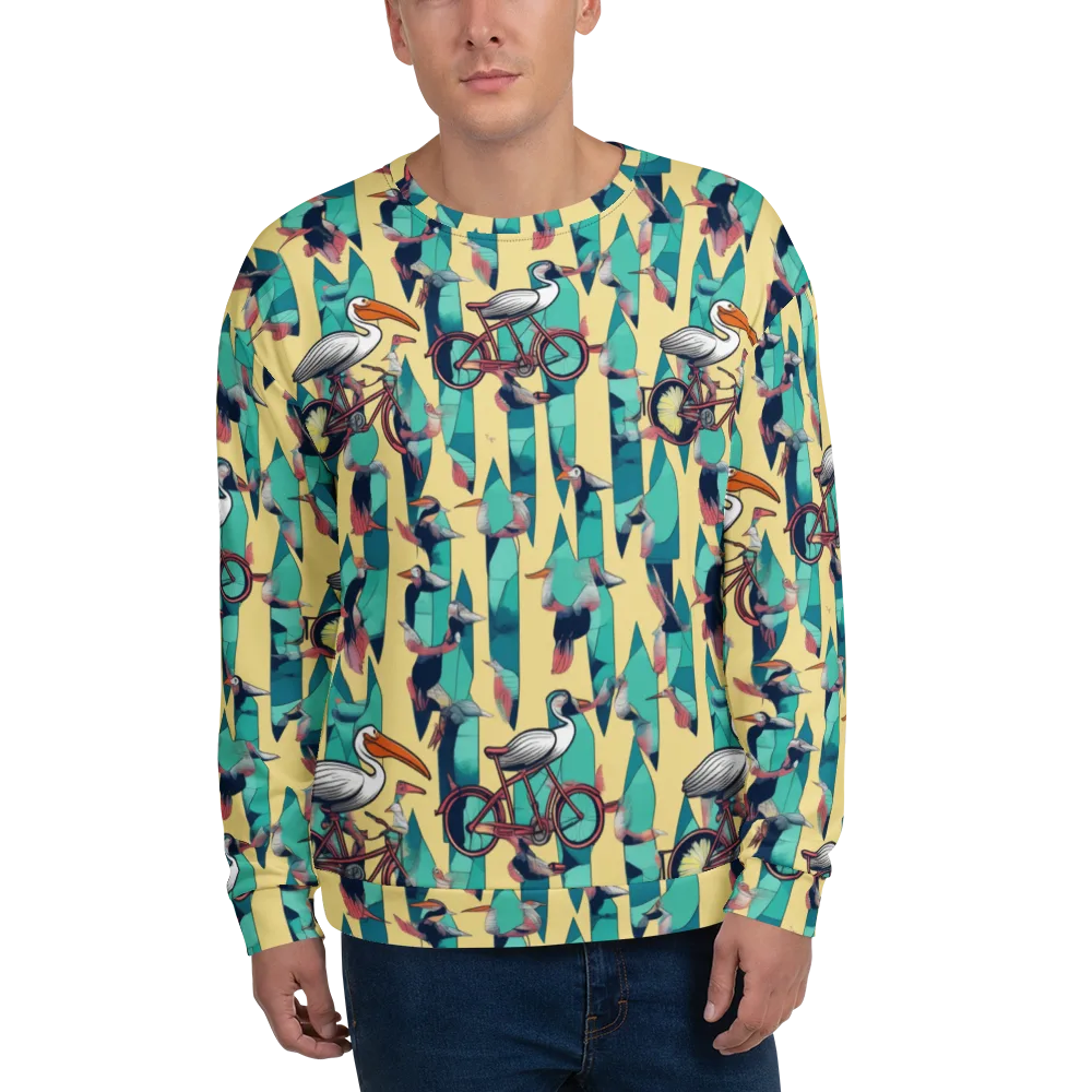 Teal Wings on Sweatshirt — Front