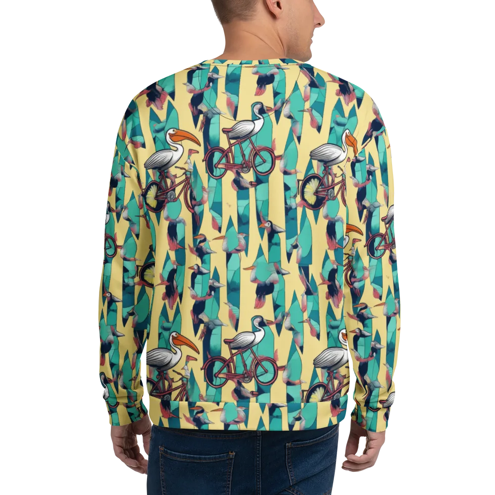 Teal Wings on Sweatshirt — Back