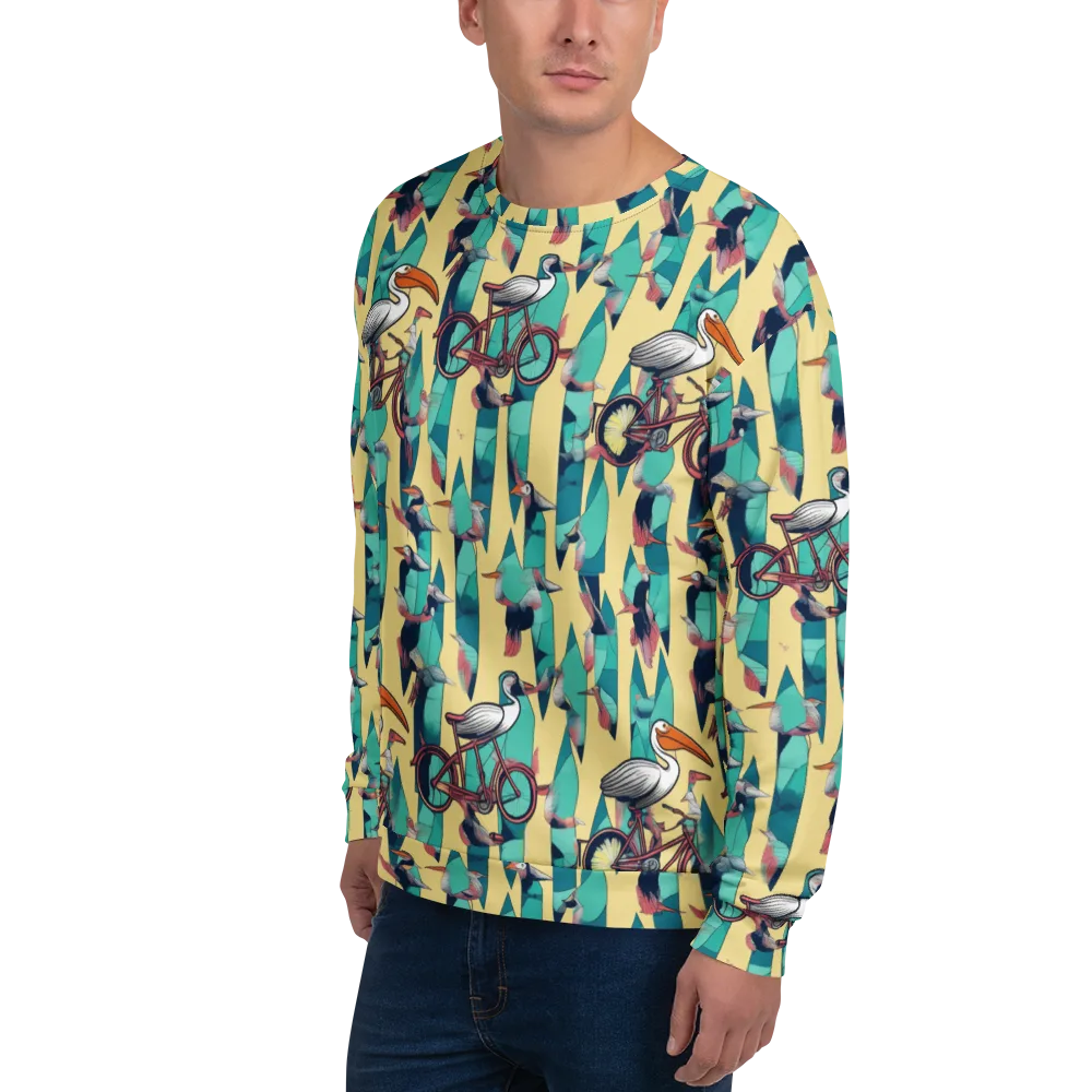 Teal Wings on Sweatshirt — Left Front